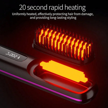 Cepillo Alisador Eléctrico 2 en 1 - Cabello Liso Sin Frizz