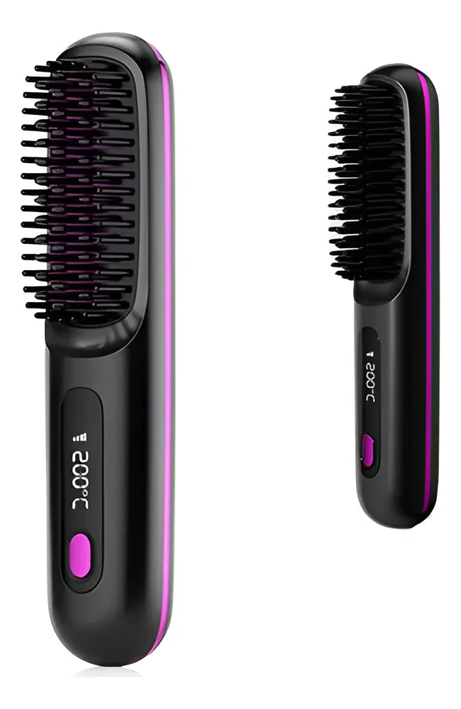 Cepillo Alisador Eléctrico 2 en 1 - Cabello Liso Sin Frizz