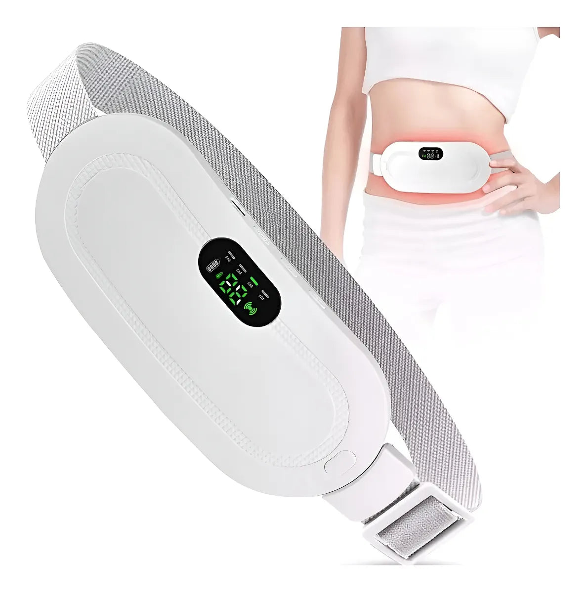 Cinturón Masajeador con Calor para Cólicos Menstruales